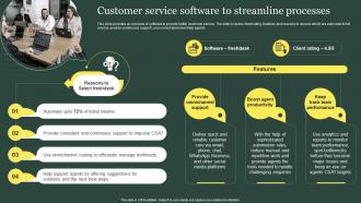 Customer Service Software To Streamline Processes Customer Service Improvement Strategies