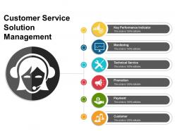 Customer service solution management