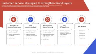 Customer Service Strategies To Strengthen Brand Loyalty Gaining Competitive Edge Strategy SS V