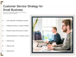 Customer service strategy for small business