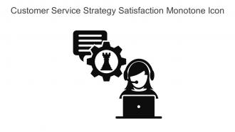Customer Service Strategy Satisfaction Monotone Icon In Powerpoint Pptx Png And Editable Eps Format