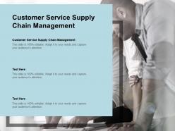 Customer service supply chain management ppt powerpoint presentation file display cpb