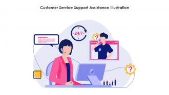 Customer Service Support Assistance Illustration