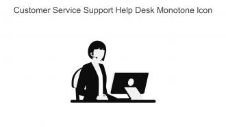 Customer Service Support Help Desk Monotone Icon In Powerpoint Pptx Png And Editable Eps Format