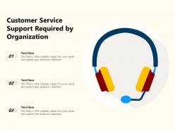 Customer service support required by organization