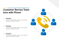 Customer service team icon with phone