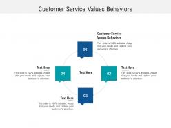 Customer service values behaviors ppt powerpoint presentation professional graphic images cpb