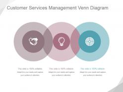 Customer Services Management Venn Diagram Powerpoint Slides