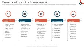 Customer Services Practices For Ecommerce Store Promoting Ecommerce Products