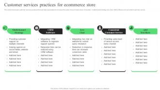 Customer Services Practices For Ecommerce Store Strategic Guide For Ecommerce