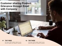 Customer sharing product grievance through email with company