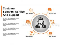 Customer solution service and support