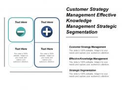Customer strategy management effective knowledge management strategic segmentation cpb