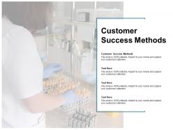 Customer success methods ppt powerpoint presentation designs cpb
