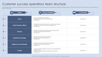 Customer Success Operations Team Structure