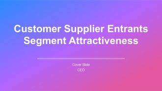 Customer Supplier Entrants Segment Attractiveness PPT Demonstration AT