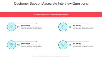 Customer Support Associate Interview Questions In Powerpoint And Google Slides Cpb