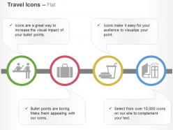 Customer support baggage food magazine ppt icons graphics