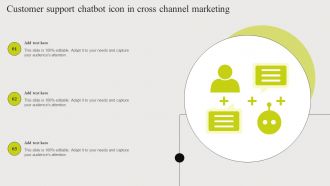 Customer Support Chatbot Icon In Cross Channel Marketing