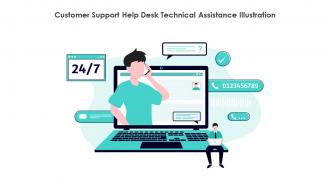 Customer Support Help Desk Technical Assistance Illustration