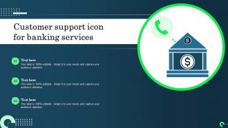 Customer Support Icon For Banking Services