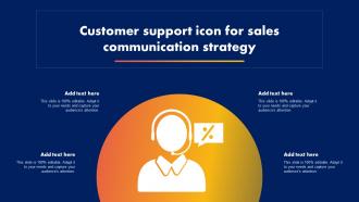 Customer Support Icon For Sales Communication Strategy