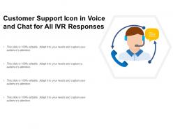 Customer support icon in voice and chat for all ivr responses