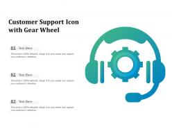 Customer support icon with gear wheel
