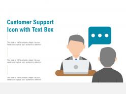Customer support icon with text box