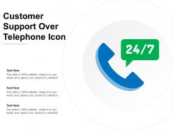 Customer support over telephone icon