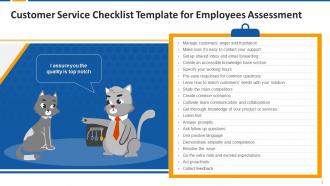 Customer Support Quality Assurance Audit Template And Checklist Edu Ppt