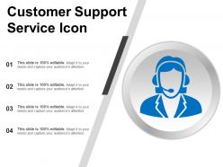 Customer support service icon powerpoint show