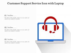Customer Support Service Icon With Laptop