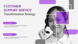 Customer Support Service Transformation Strategy Ppt Demonstration
