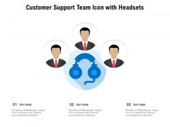 Customer Support Team Icon With Headsets