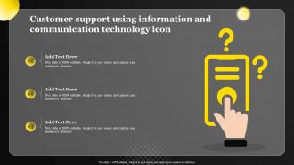 Customer Support Using Information And Communication Technology Icon