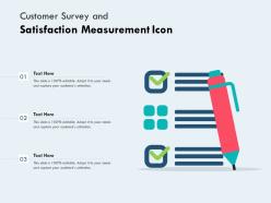 Customer survey and satisfaction measurement icon