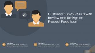 Customer Survey Results With Review And Ratings On Product Page Icon