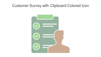 Customer Survey With Clipboard Colored Icon In Powerpoint Pptx Png And Editable Eps Format