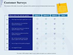 Customer surveys rebranding approach ppt topics