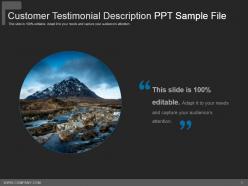 Customer testimonial description ppt sample file