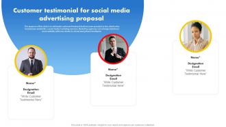Customer Testimonial For Social Media Advertising Proposal