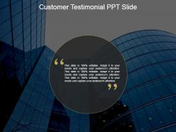Customer Testimonial Ppt Slide