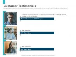 Customer testimonials series b ppt file elements
