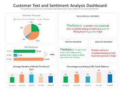 Customer Text And Sentiment Analysis Dashboard