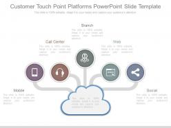 Customer touch point platforms powerpoint slide template