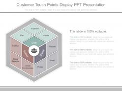 Customer touch points display ppt presentation