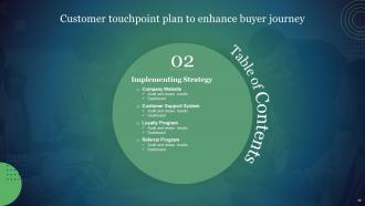 Customer Touchpoint Plan To Enhance Buyer Journey Complete Deck