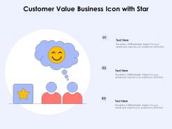 Customer value business icon with star