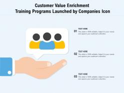 Customer value enrichment training programs launched by companies icon